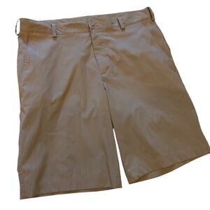 Nike Golf Shorts Mens 34 Fit Dry Beige Lightweight Stretch Polyester Spandex